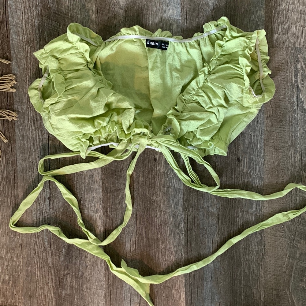 Green Crop Top